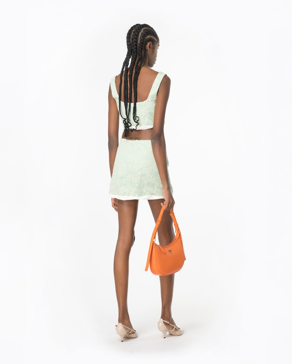 Pinko Crop-Top Aus Lurex-Flechtgewebe