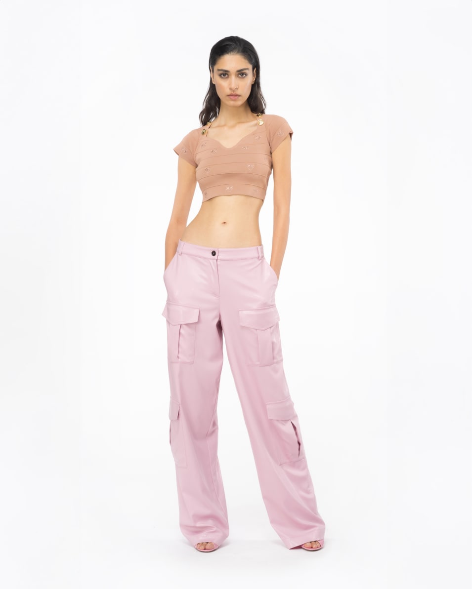 Pinko Crop-Top Jacquard Love Birds