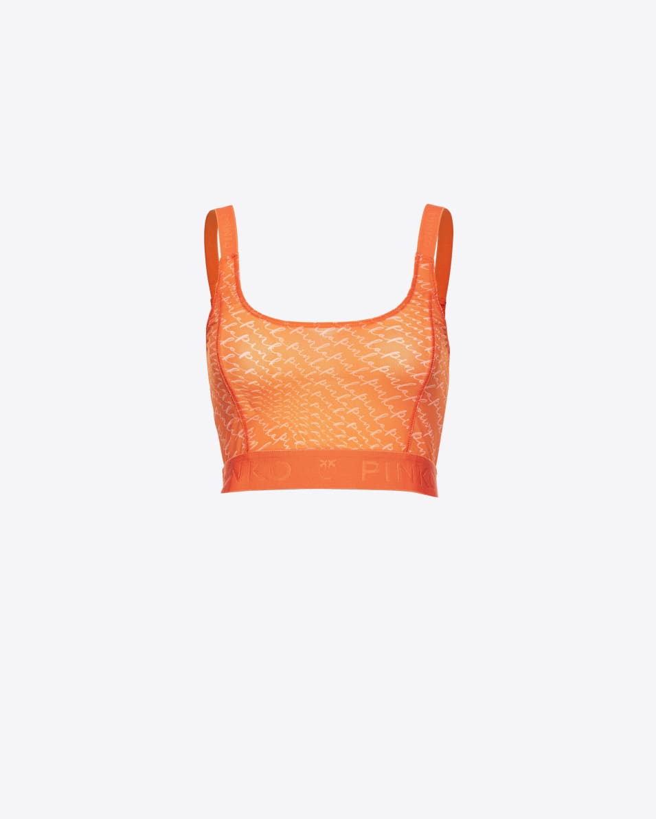 Pinko Crop-Top Logo fließend