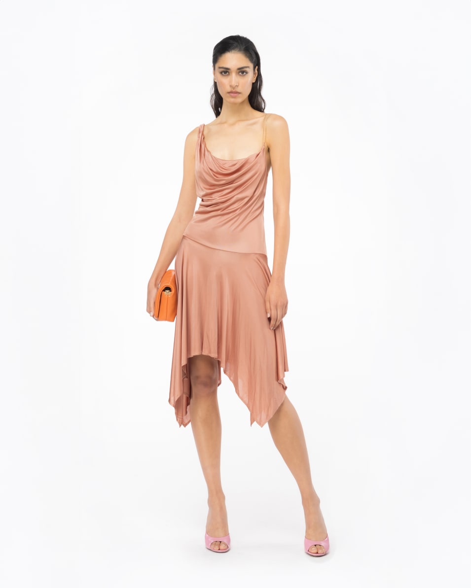 Pinko Drapiertes Kleid Mit Kettchen