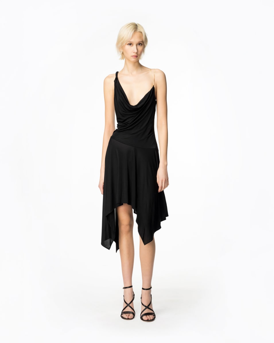 Pinko Drapiertes Kleid Mit Kettchen