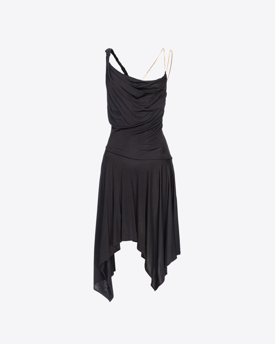 Pinko Drapiertes Kleid mit Kettchen