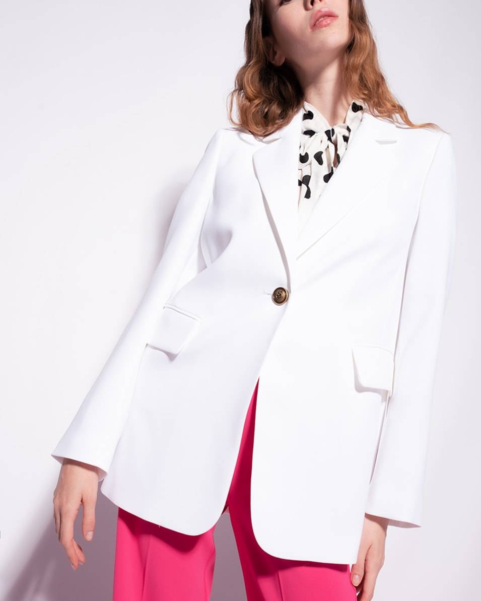Pinko Einreihiger Blazer Aus Stretch-Crêpe
