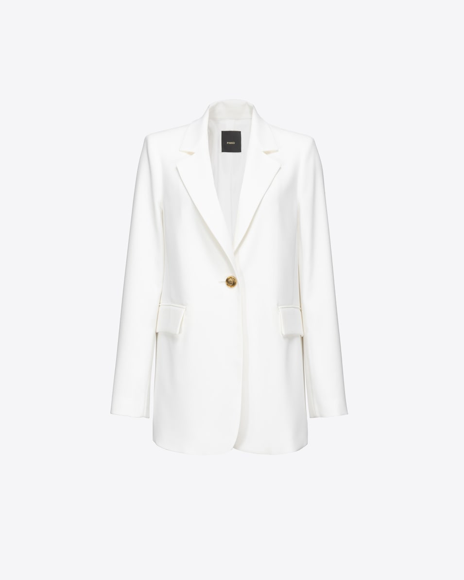 Pinko Einreihiger Blazer aus Stretch-Crêpe