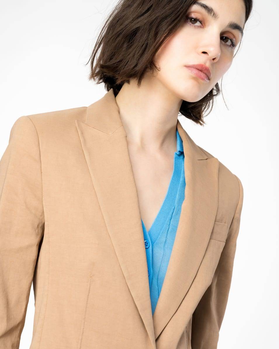Pinko Einreihiger Blazer Aus Stretch-Leinen