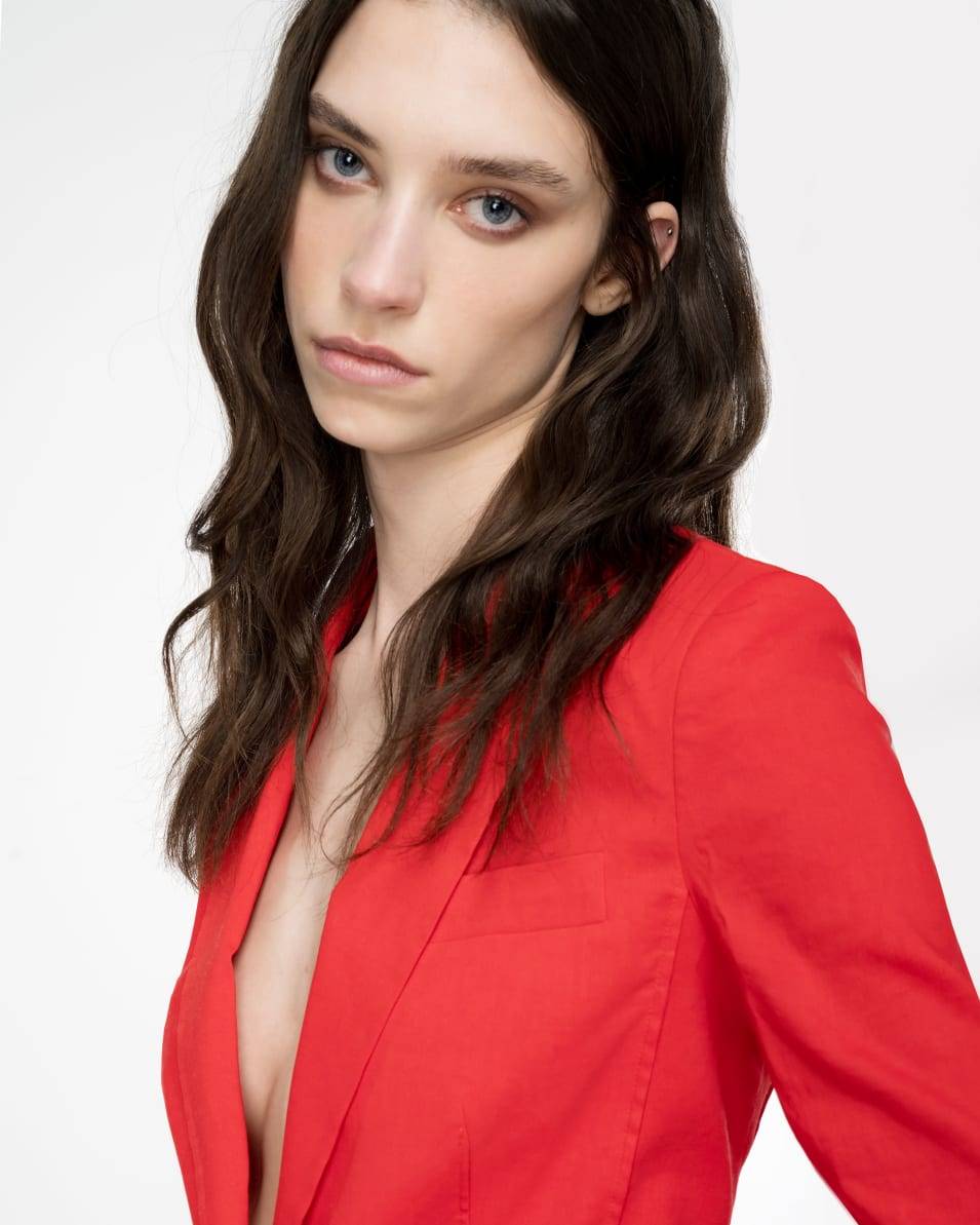 Pinko Einreihiger Blazer Aus Stretch-Leinen