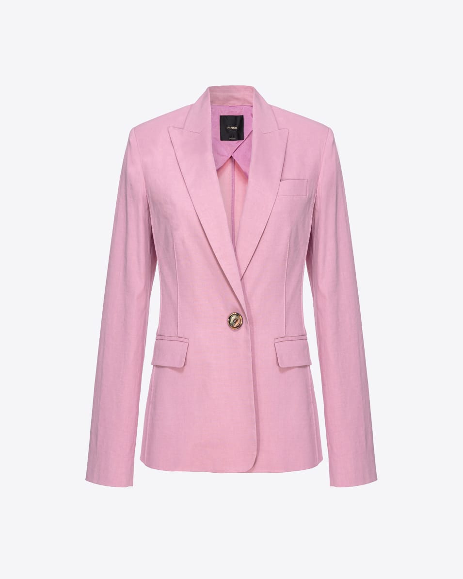 Pinko Einreihiger Blazer aus Stretch-Leinen