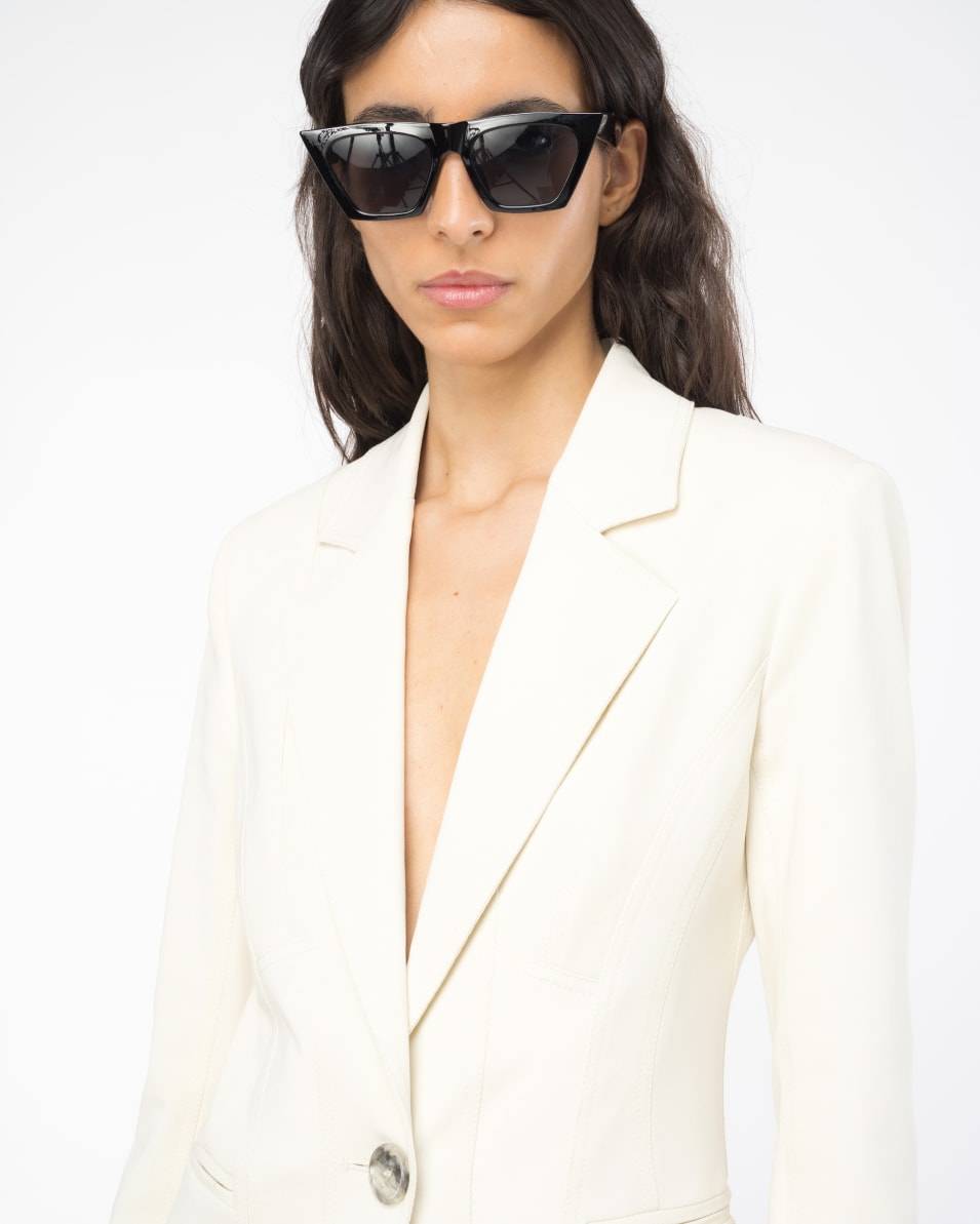 Pinko Einreihiger Blazer Aus Zwei Materialien