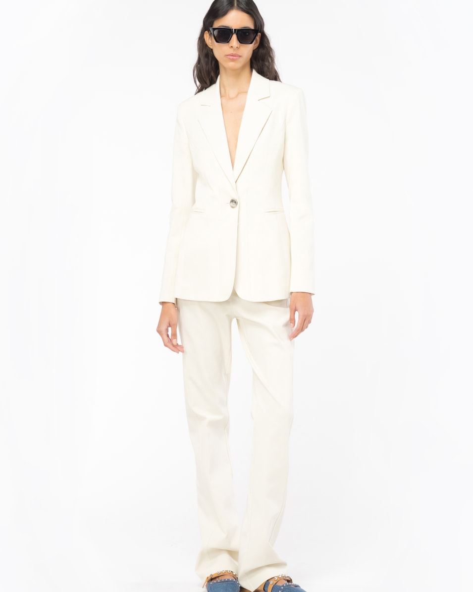 Pinko Einreihiger Blazer Aus Zwei Materialien