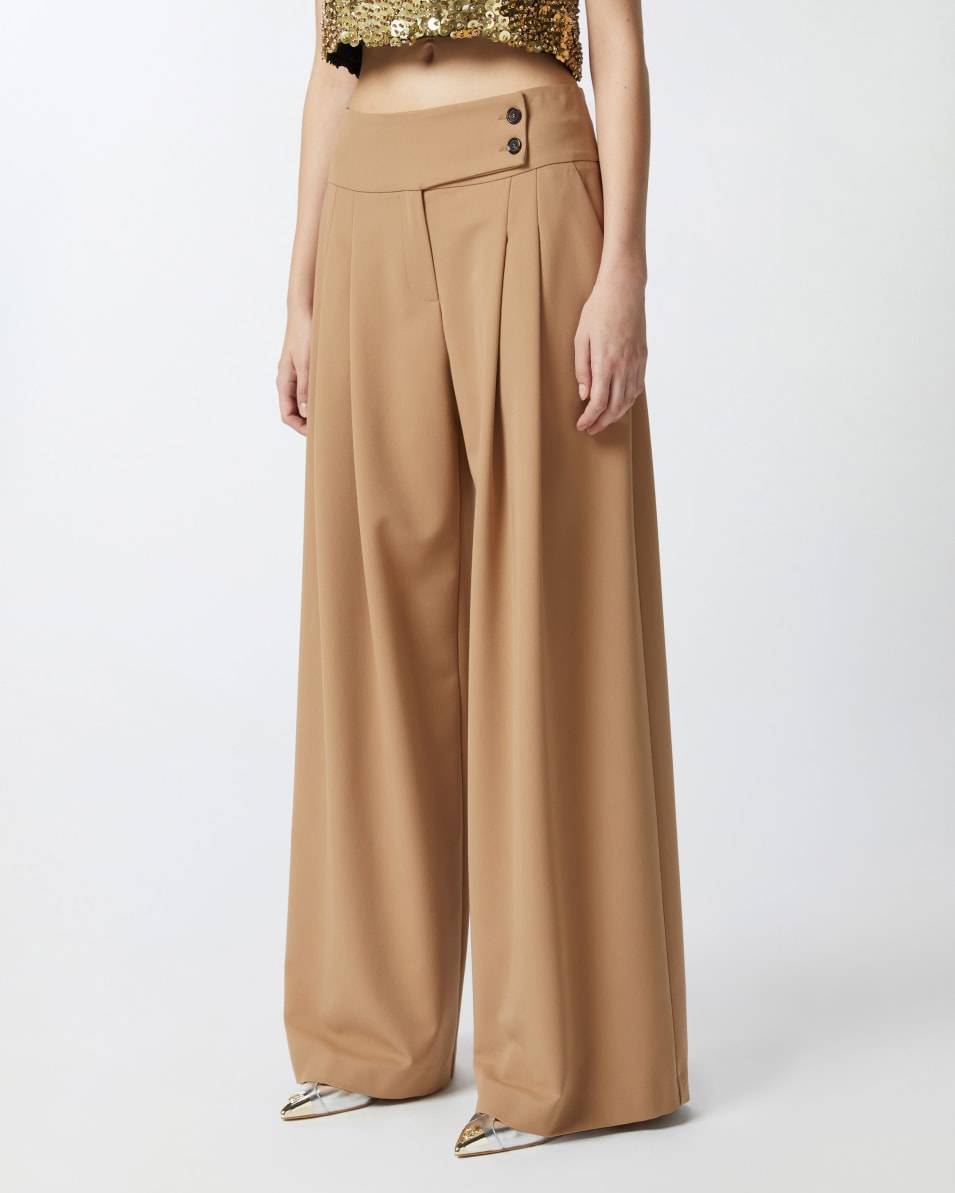 Pinko Elegante Hose Mit Weitem Bein Und Bundfalten