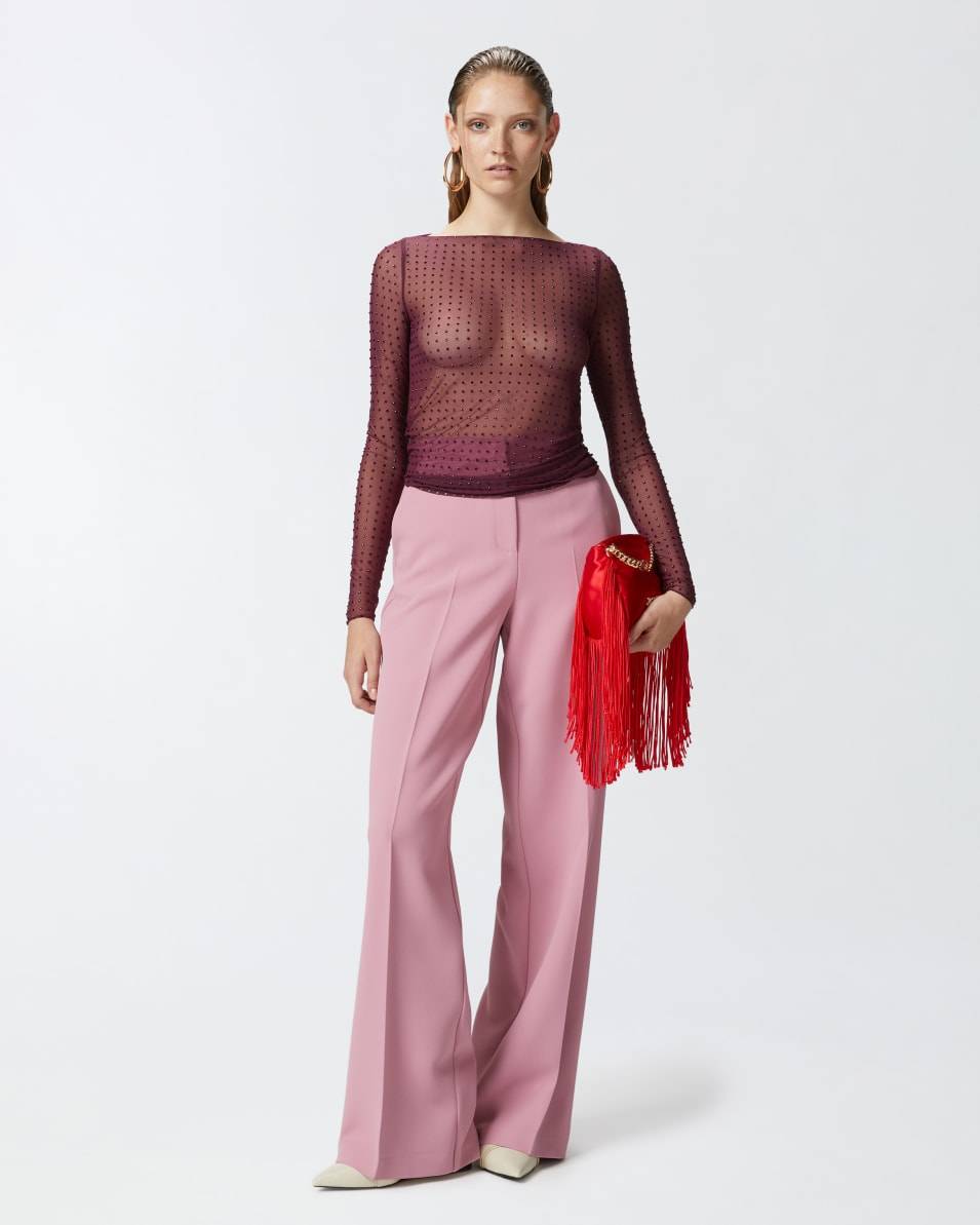Pinko Elegante Palazzo-Hose Aus Crêpe