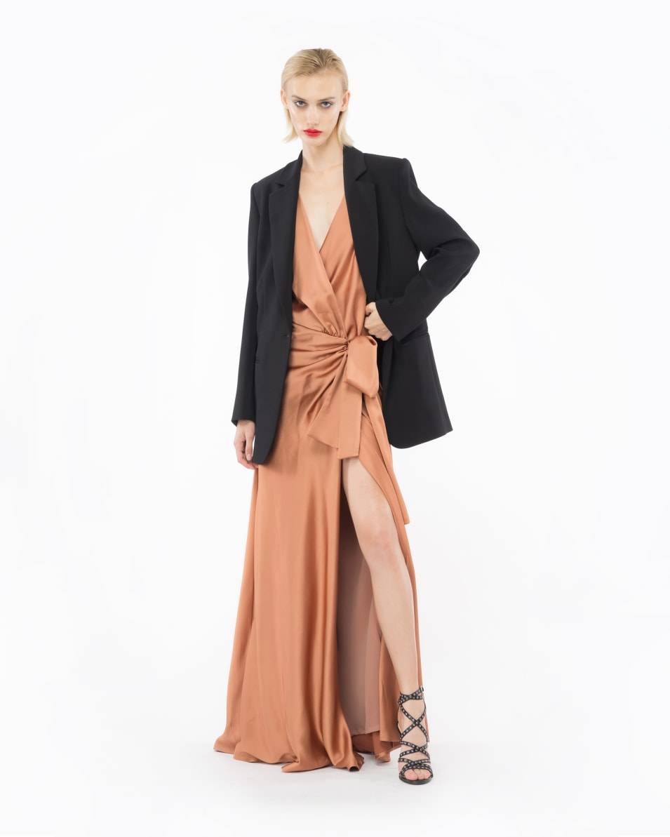 Pinko Elegantes Kleid Aus Strukturiertem Satin