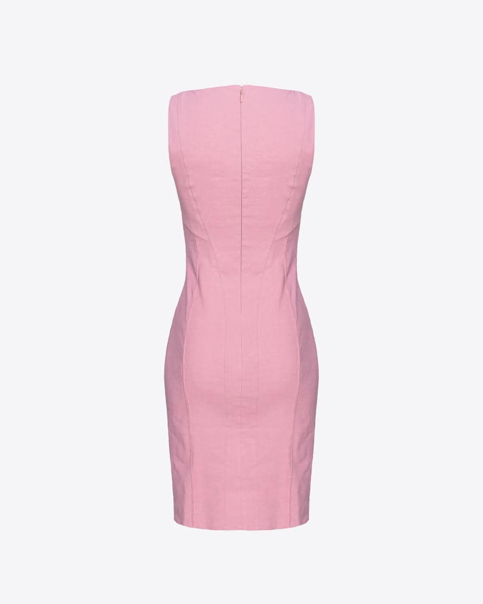 Pinko Eng Anliegendes Leinenkleid