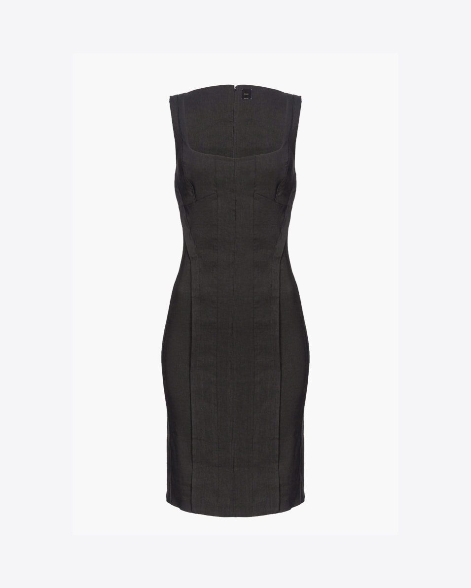Pinko Eng anliegendes Leinenkleid
