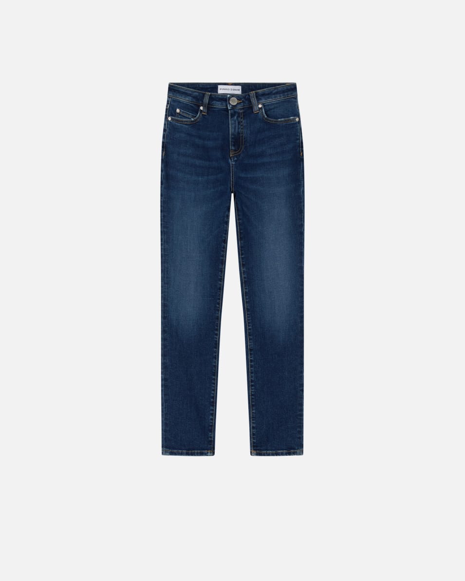 Pinko Eng geschnittene Jeans aus blauem Denim
