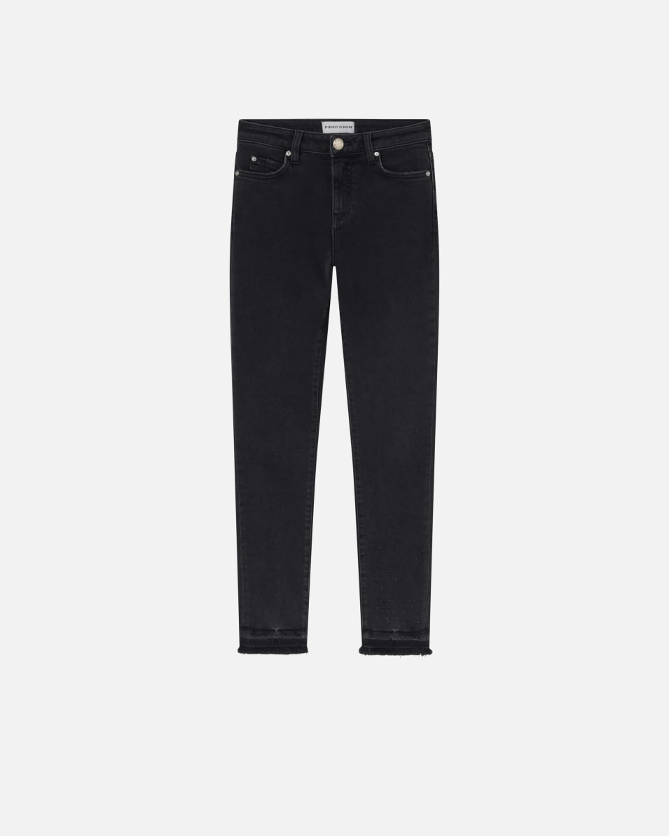 Pinko Enge Skinny-Jeans aus schwarzem Denim