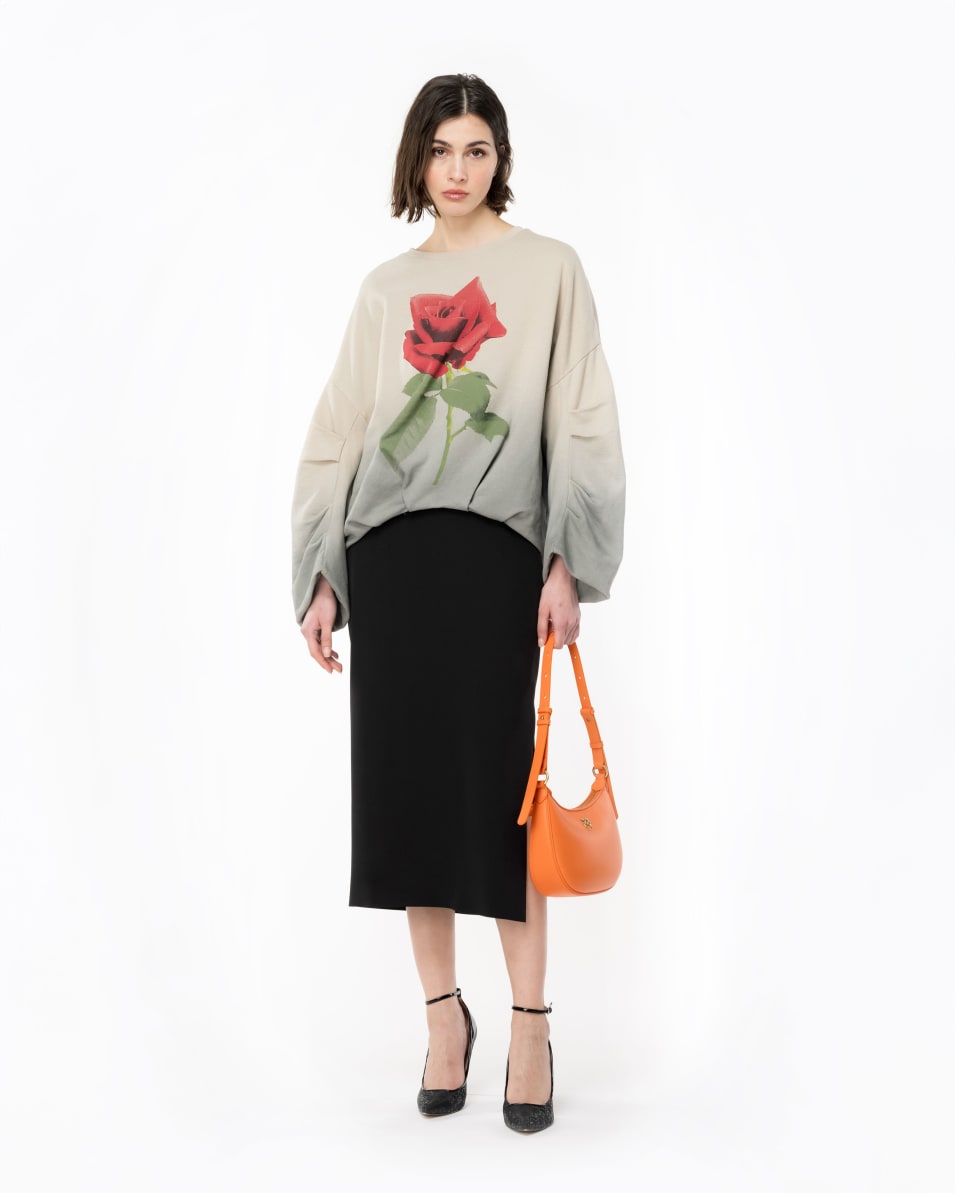 Pinko Farbverlauf-Sweatshirt Mit Rosen-Print
