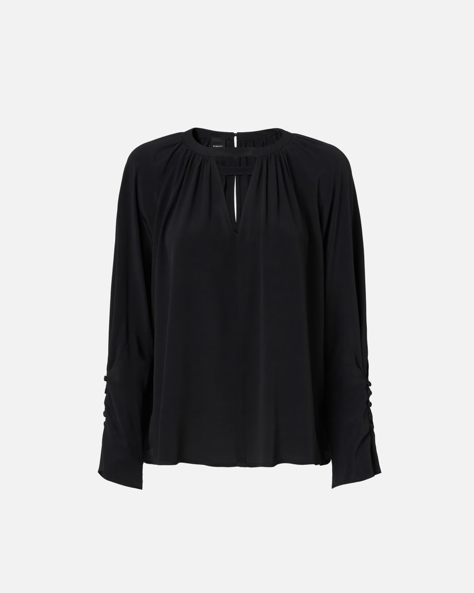 Pinko Fließende Bluse mit V-Ausschnitt