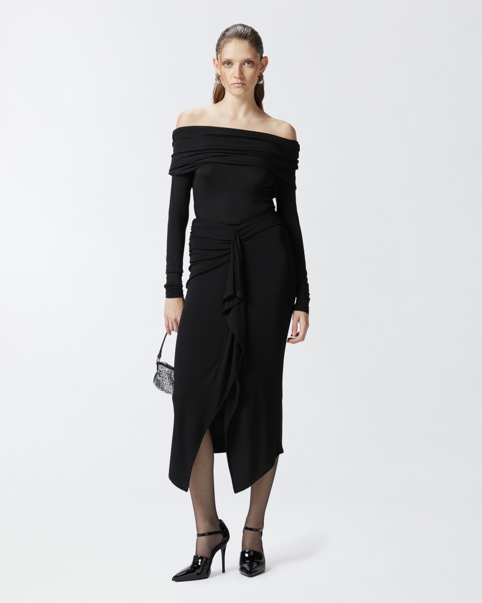 Pinko Fließender Longuette-Rock Mit Volant