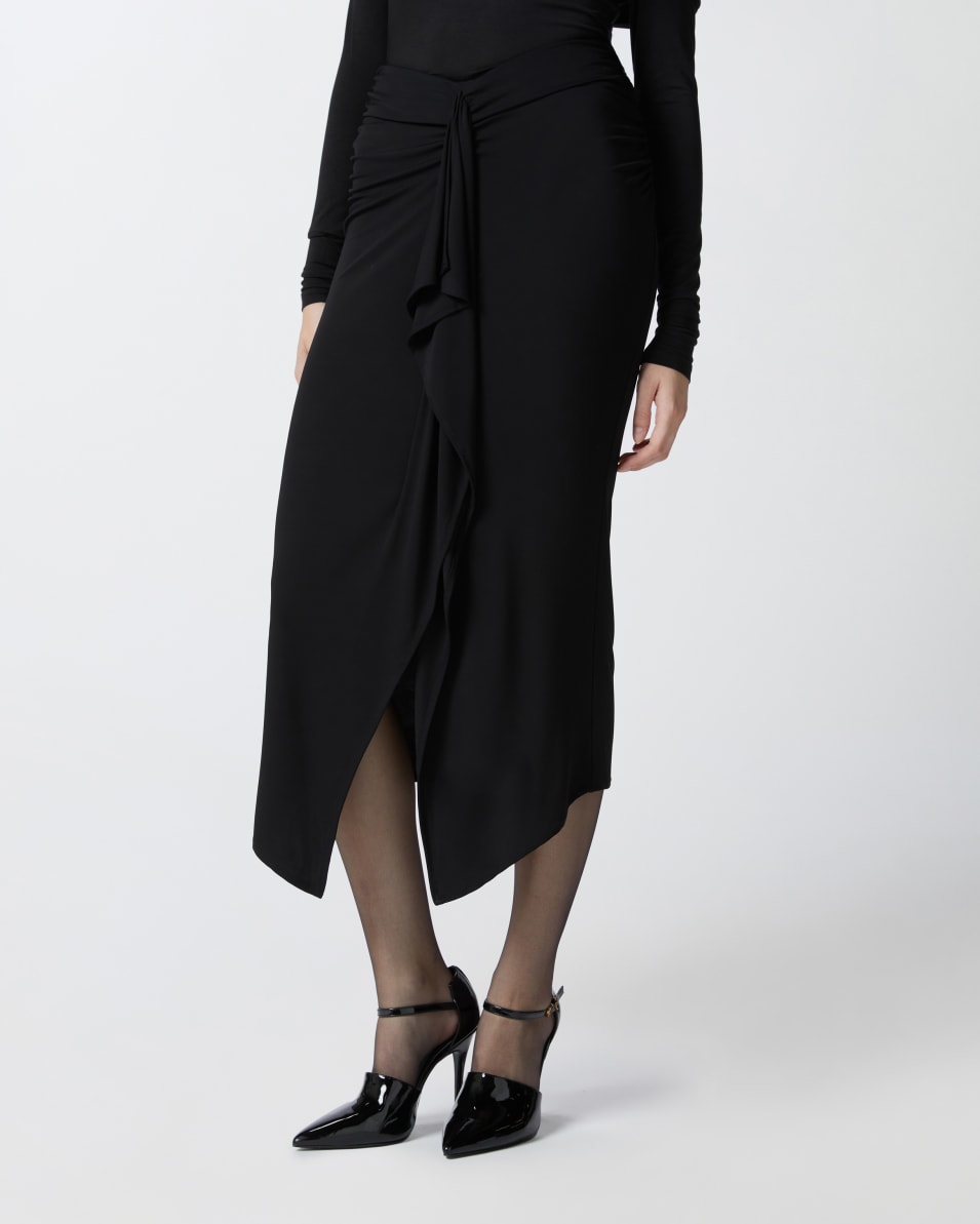 Pinko Fließender Longuette-Rock Mit Volant