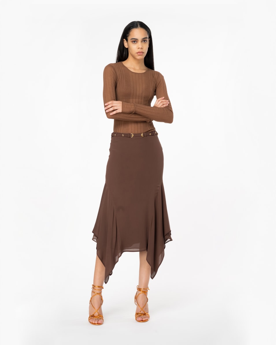 Pinko Fließender Rock Mit Gürtel