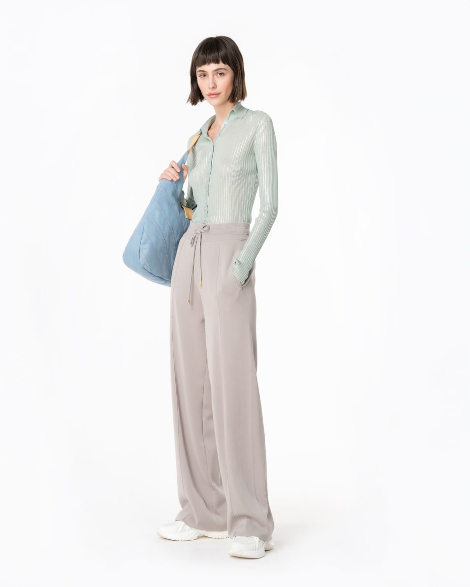 Pinko Gerippter Pullover Mit Lurex Und Knöpfen