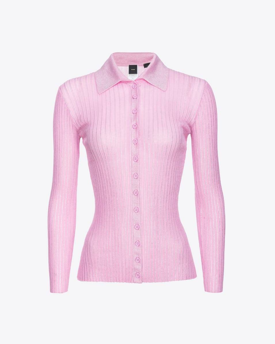 Pinko Gerippter Pullover Mit Lurex Und Knöpfen