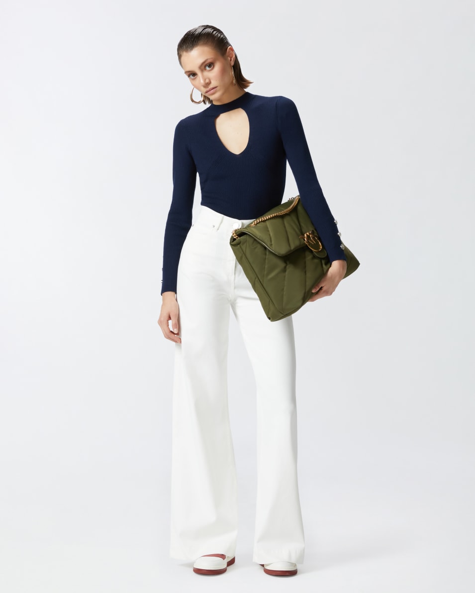 Pinko Gerippter Wollpullover