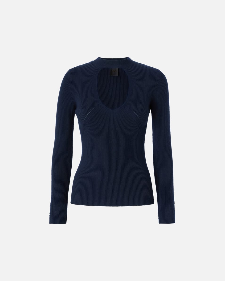 Pinko Gerippter Wollpullover