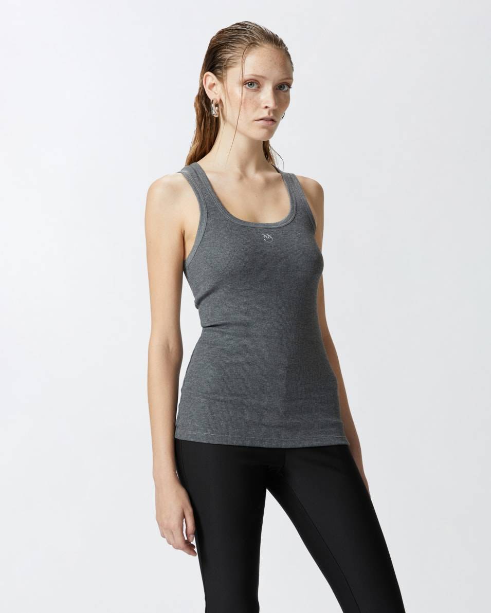 Pinko Geripptes Tanktop Mit Logo