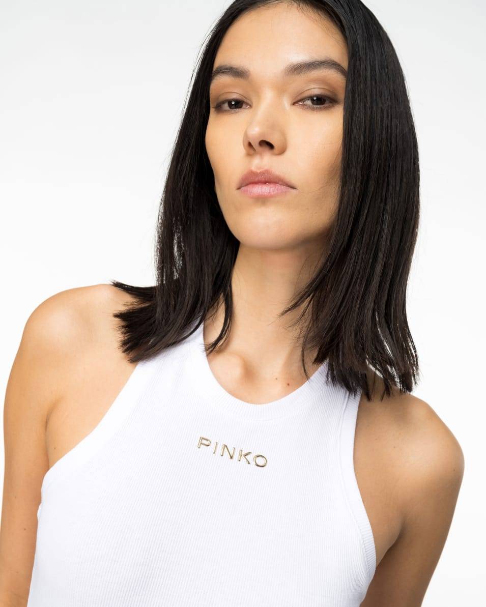 Pinko Geripptes Top Mit Logo