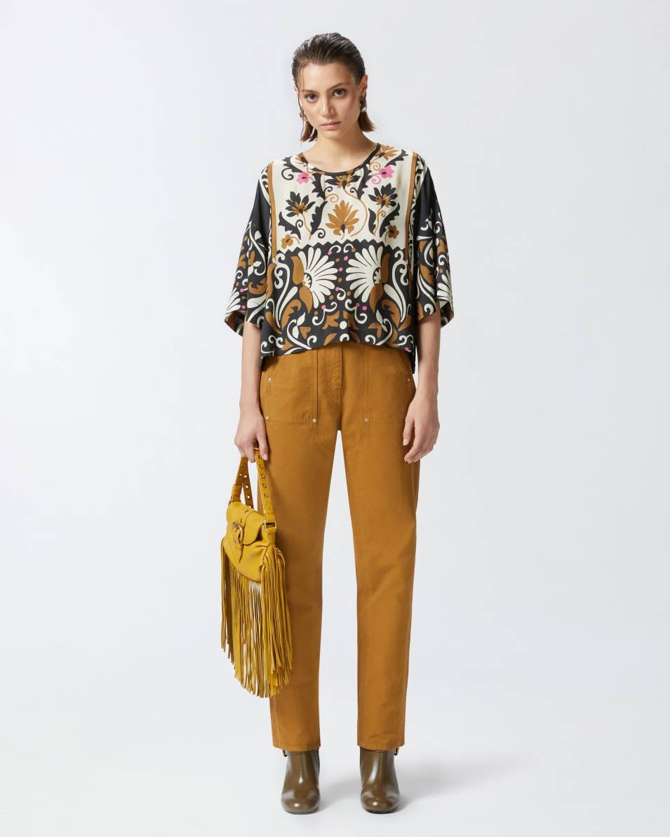 Pinko Halbarm-Bluse Mit Blumendruck