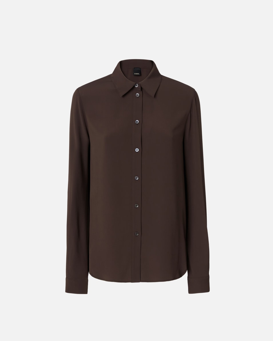 Pinko Hemdbluse aus Crêpe de Chine aus Seidenmix