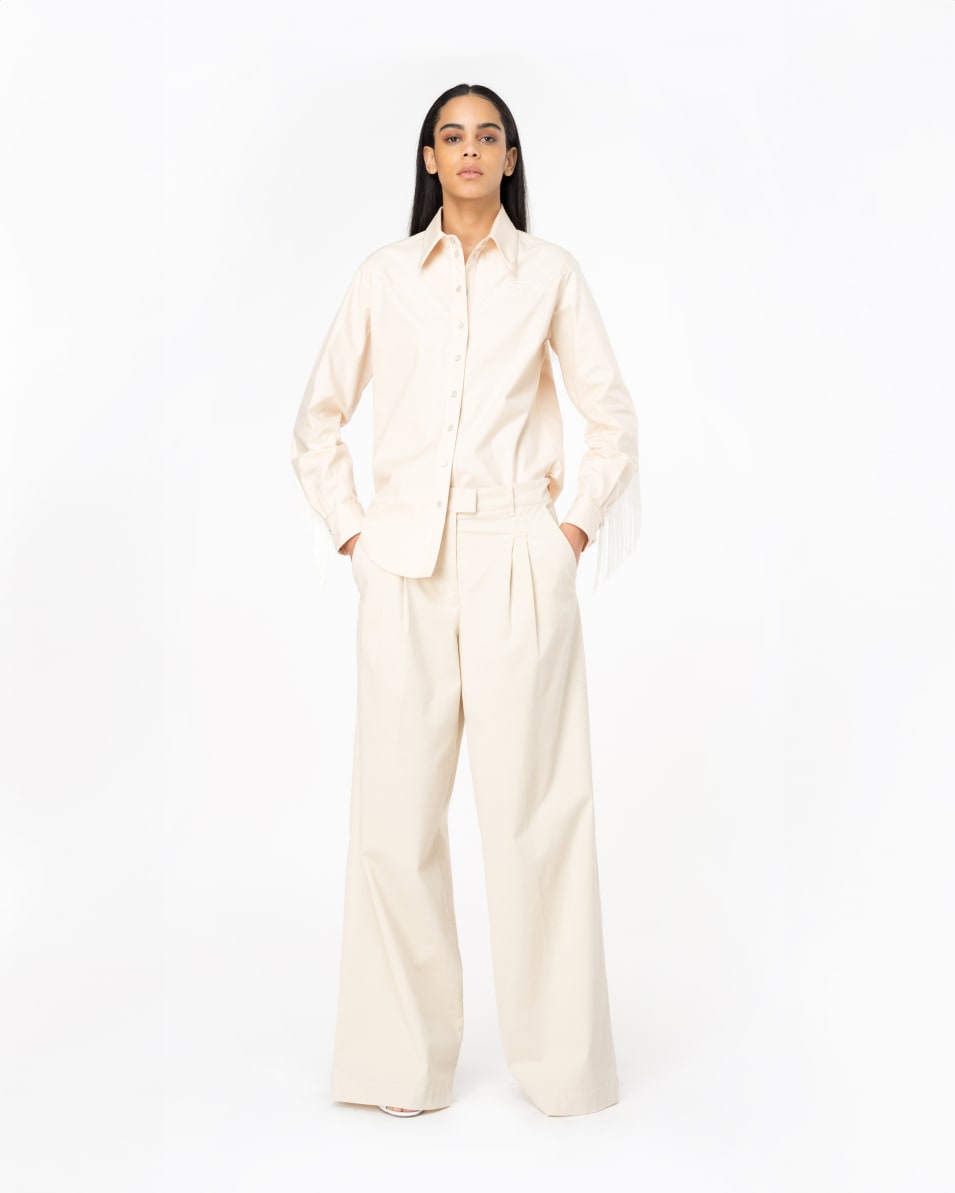 Pinko Hemdbluse Mit Fransen Am Rücken