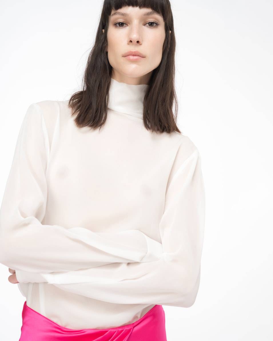 Pinko Hochgeschlossene Georgette-Bluse