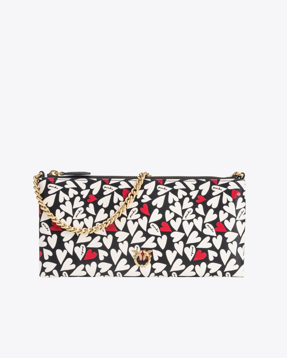 Pinko Horizontal Flat Bag Herzenprint