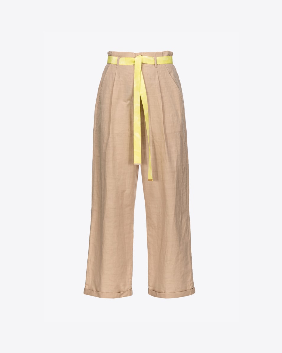 Pinko Hose aus geflammtem Leinen