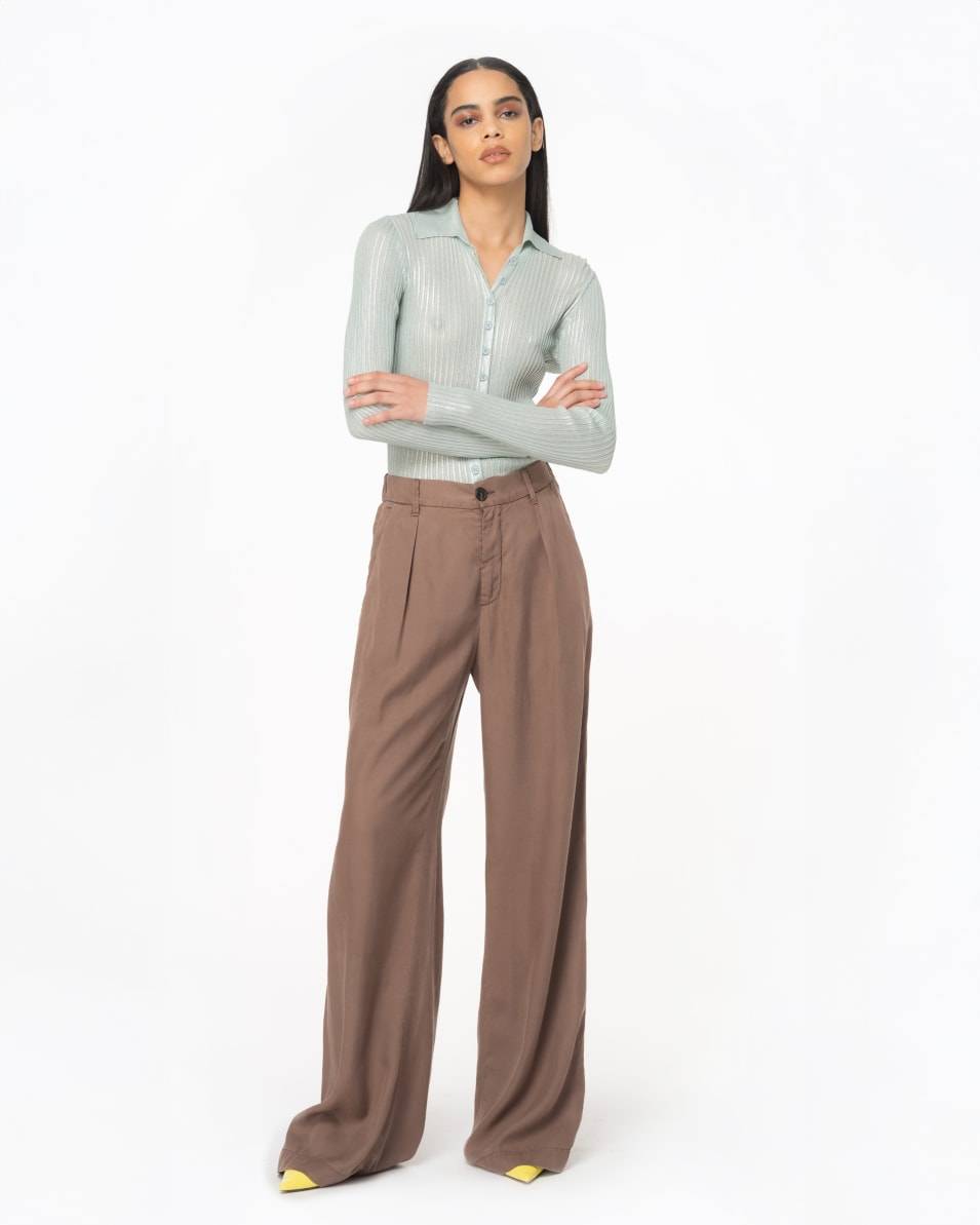 Pinko Hose Mit Weitem Bein Aus Lyocell