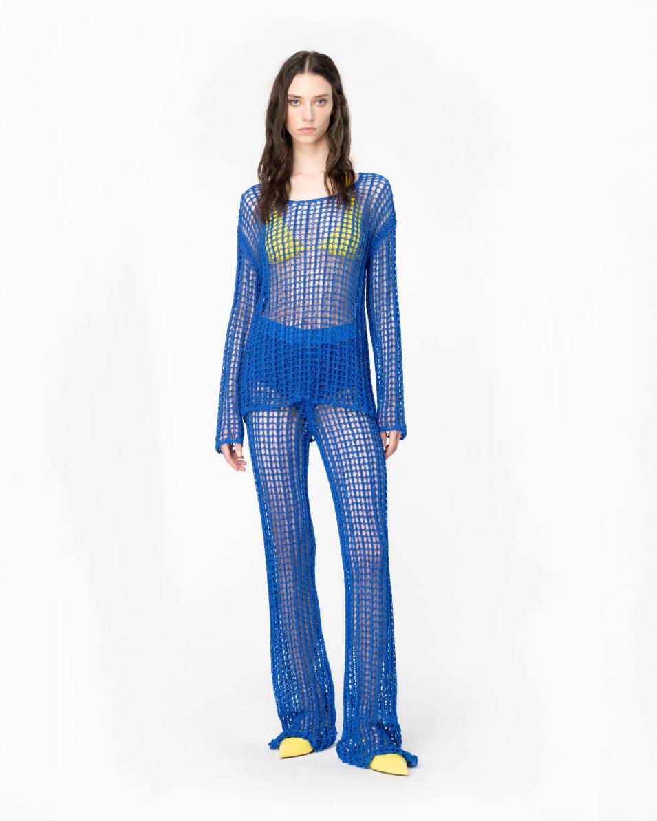 Pinko Hose Schnurnetz Glänzend