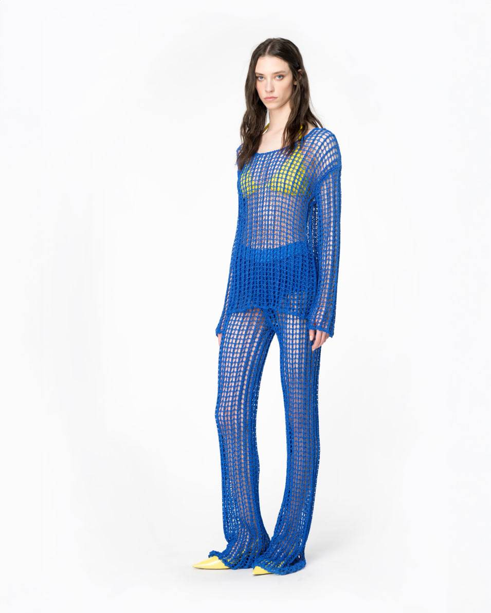 Pinko Hose Schnurnetz Glänzend