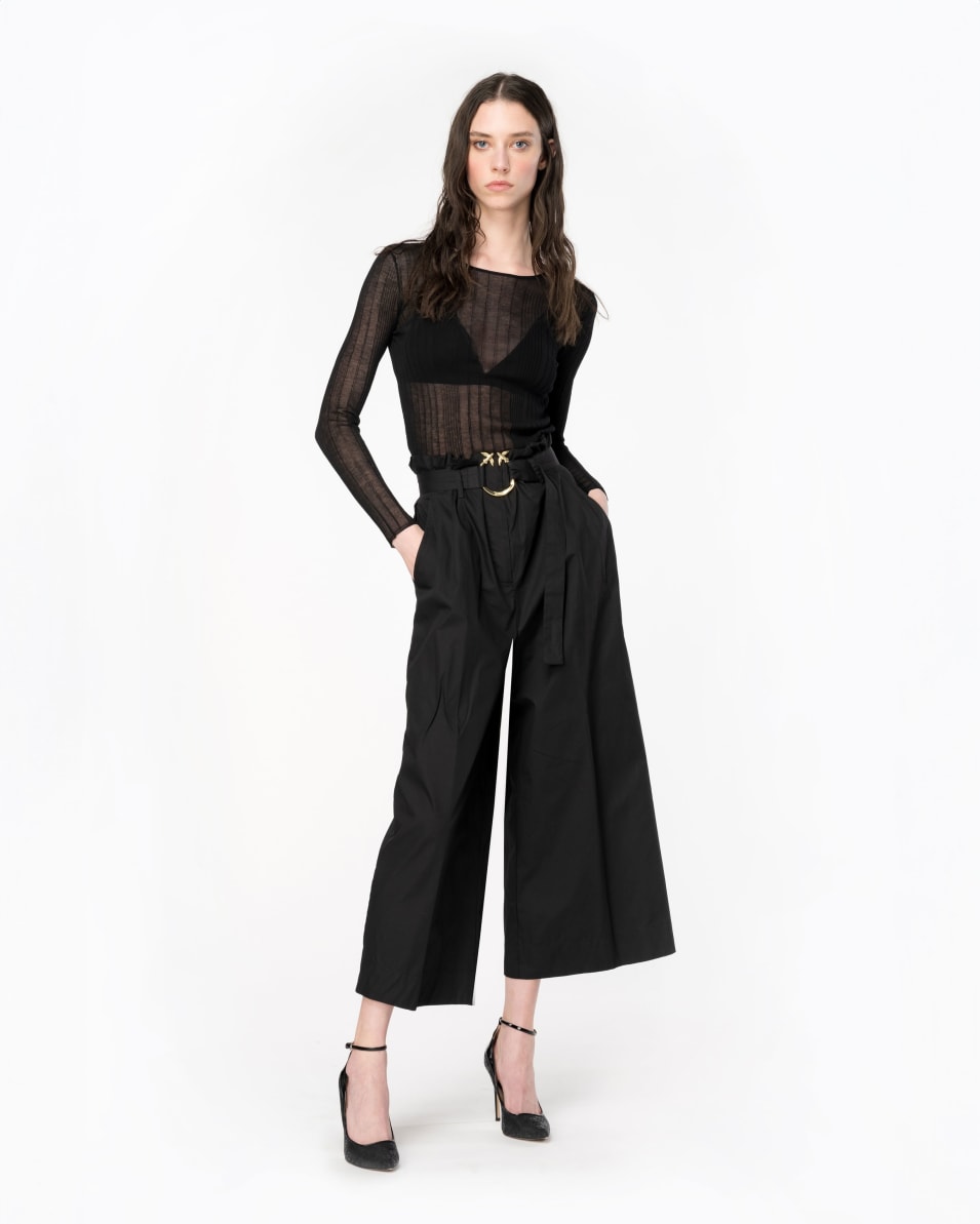 Pinko Hose Wide Leg Mit Gürtel