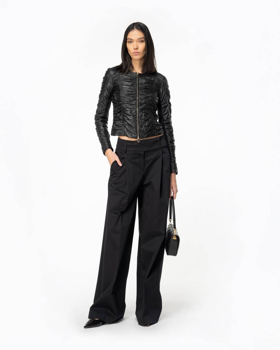 Pinko Jacke Aus Gerafftem Nappaleder