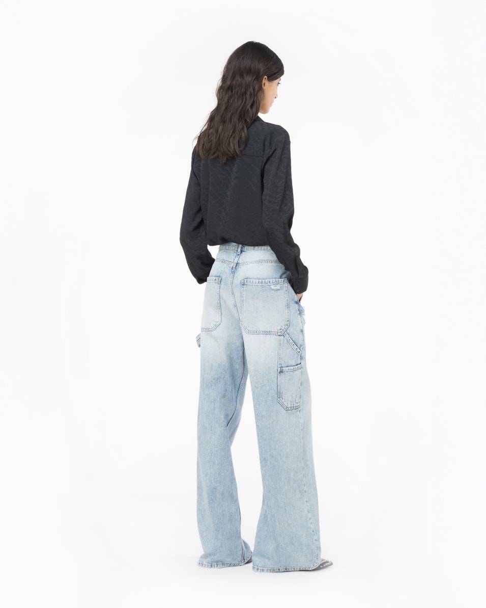 Pinko Jacquardbluse Logo Fließend