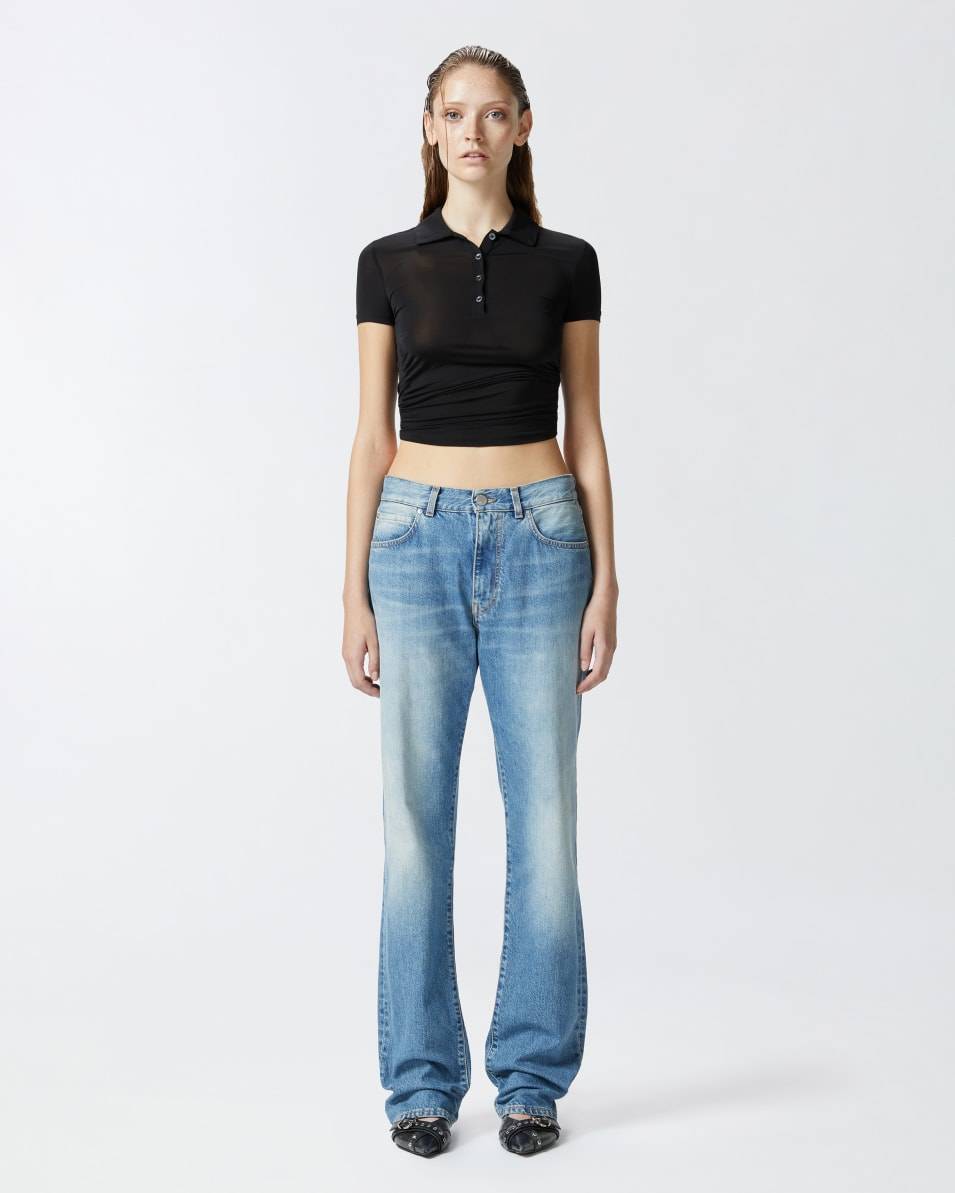 Pinko Jeans Loose-fit In Denim Vintage Blu Chiaro