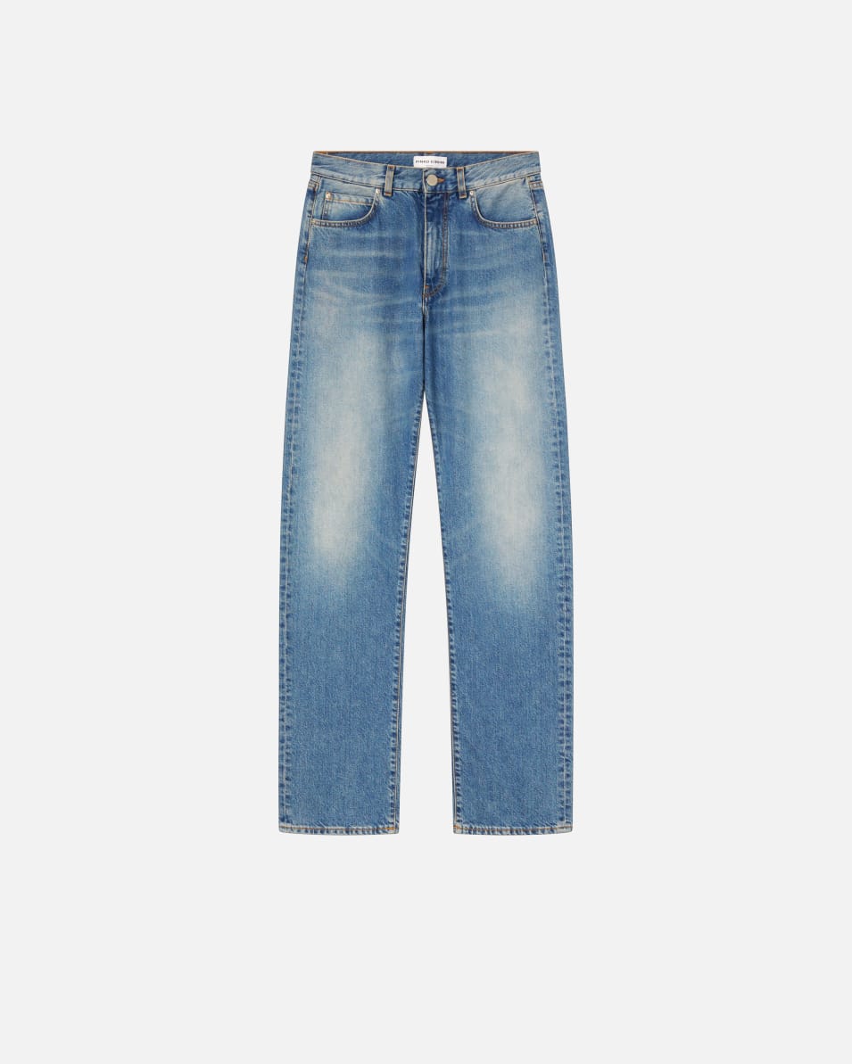 Pinko Jeans loose-fit in denim vintage blu chiaro