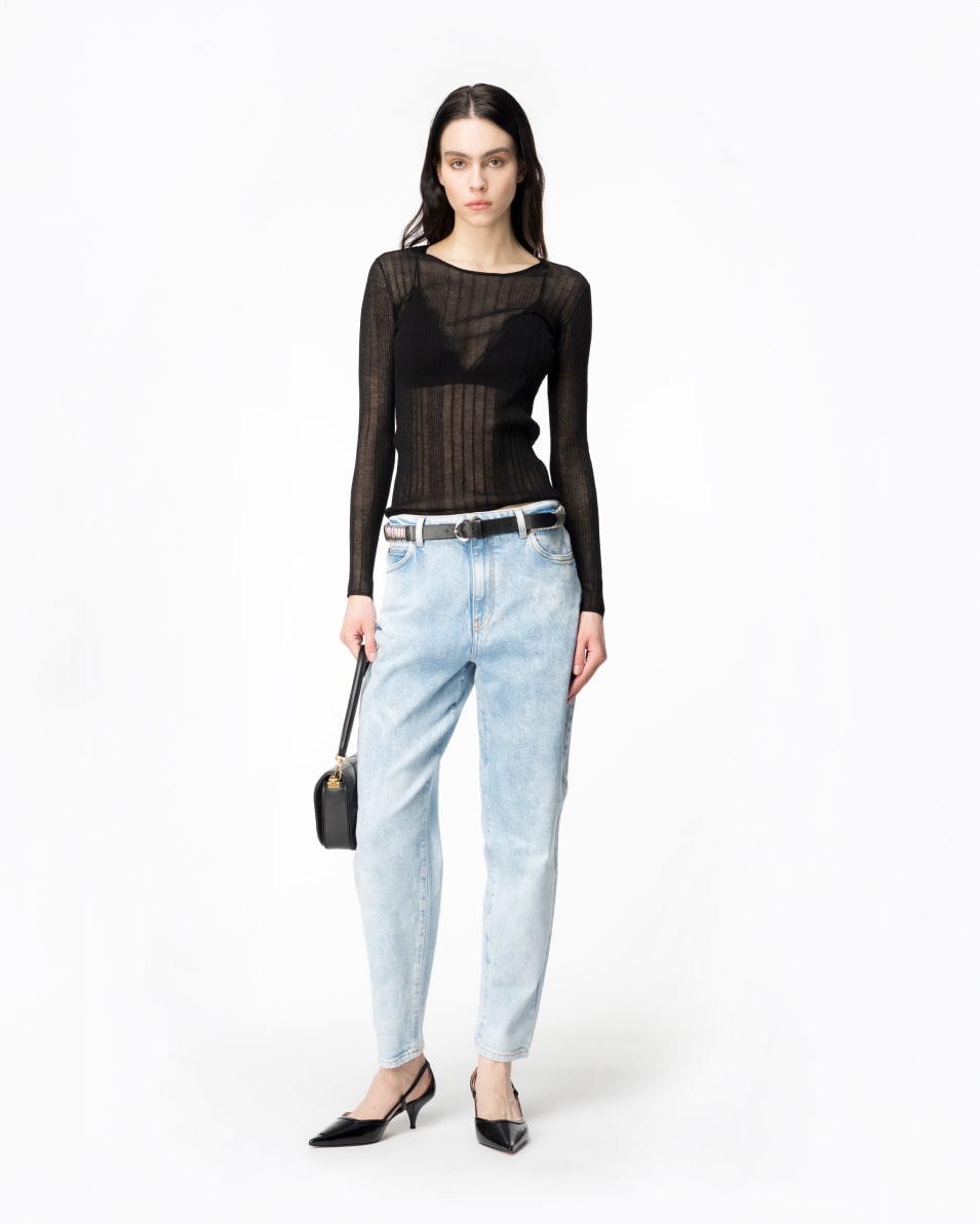 Pinko Jeans Mom Fit Denim Ocean Blue