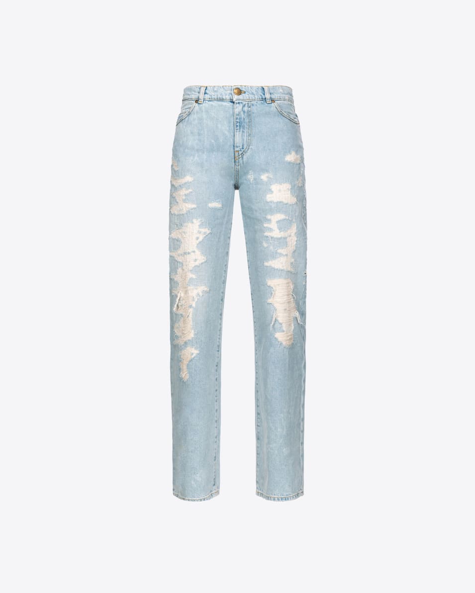 Pinko Jeans Straight Denim mit Rissen