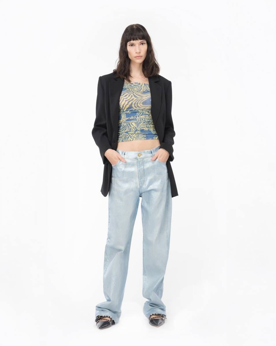 Pinko Jeans Straight Shining Denim