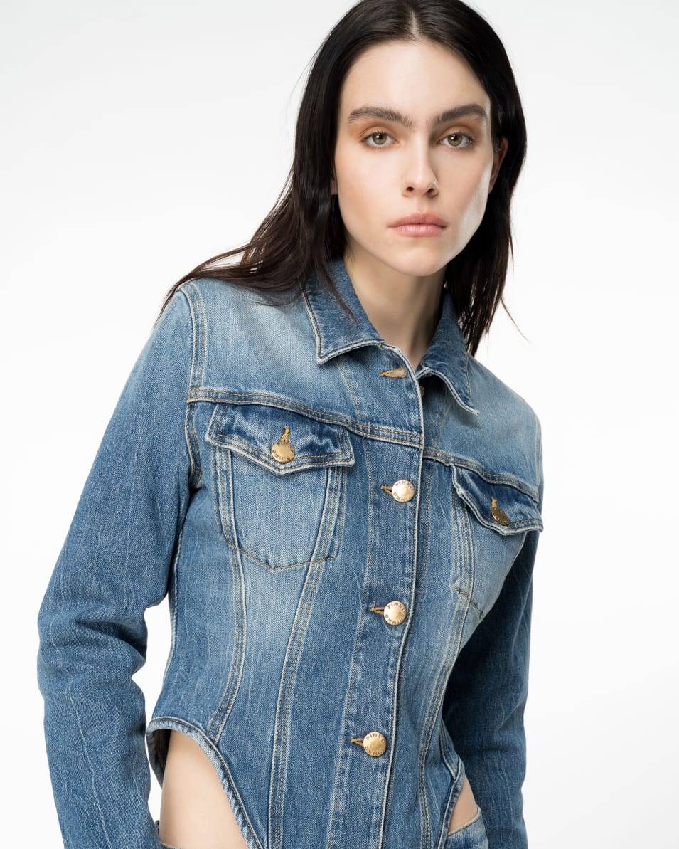 Pinko Jeansjacke Bustier