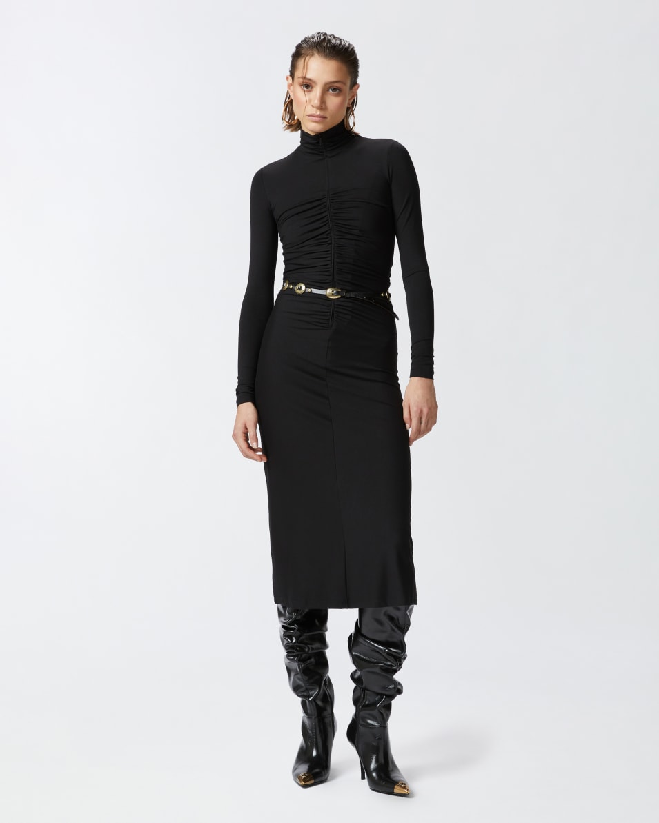 Pinko Jersey Midi Dress With Zip